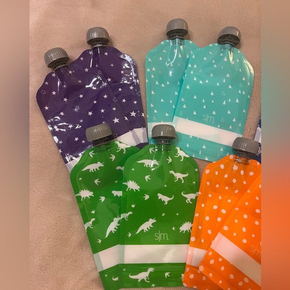 NWOT Set of (10) Simple Modern reusable, sealable 5 oz. pouches. - Picture 5 of 5